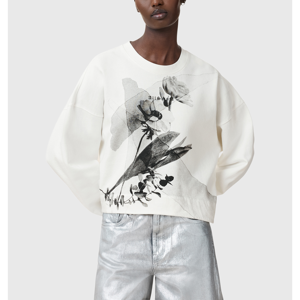 AllSaints Lyss Lila Graphic Cotton Sweatshirt